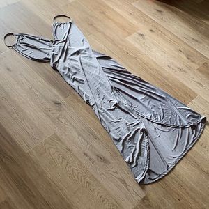 Grey sarong dress coverup
